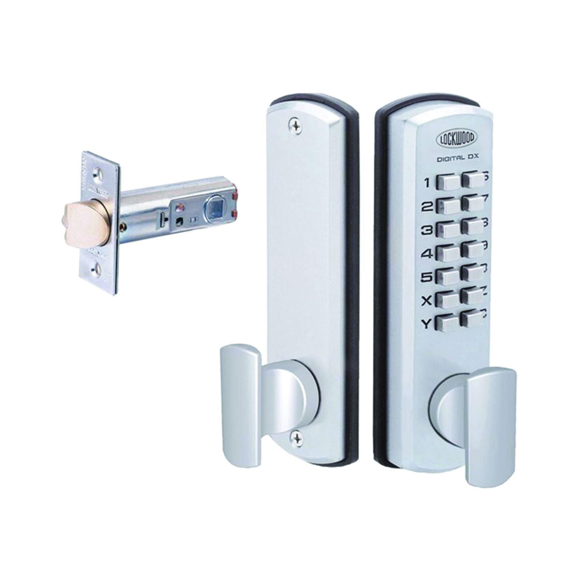 Lockwood 530DX Mechanical Digital Lock with 530 Latch – Satin Chrome